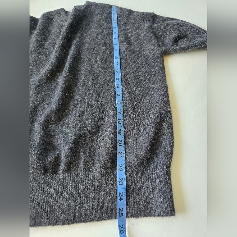 23 VINGT-TROIS ARRONDISSEMENTS Wool Mohair Blend Sweater Size 38 US 8 Grey - Picture 8 of 9